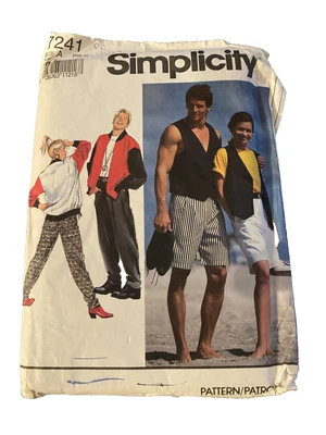 Simplicity Misses Mens Teens Pants Shorts Vest Jacket Sewing Pattern 8668 XS-XL - Image 1 of 2