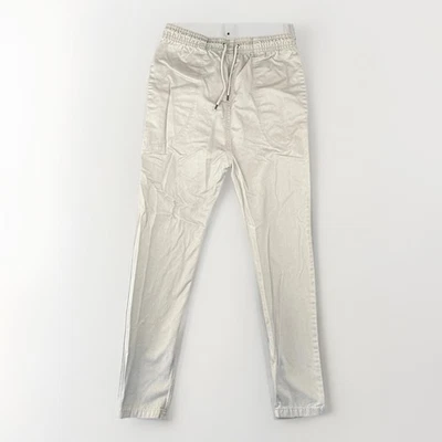 I Love Ugly Tapered Jogger Pants Men M Beige Casual Zip Ankle Urban Streetwear - Image 1 of 4