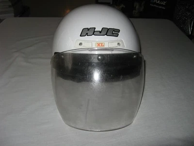 HJC CS2 DOT Motorcycle Half Helmet White XL with Retractable Full Visor - Image 1 of 4
