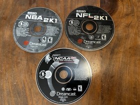 Sega Dreamcast Sports Game Lot &ndash; NFL 2K1 NBA 2K1 NCAA College Football 2K2 &ndash;