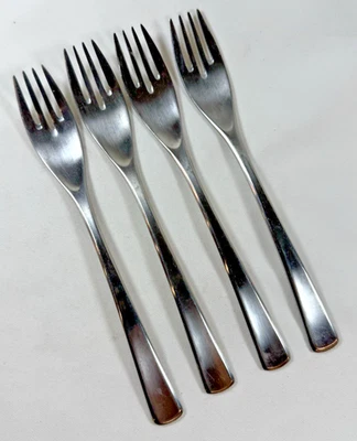 4 pcs WMF Cromargan DOMUS-BRASILIA Satin Stainless KOREA Flatware 7" SALAD FORKS - Image 1 of 4