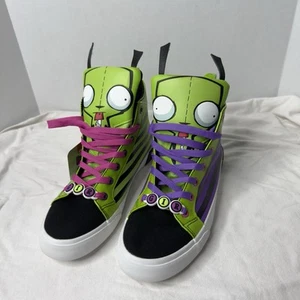 ZAPATILLAS/ZAPATOS de caña alta INVADER ZIM GIR Stripe DOOM para hombre 8 NUEVOS con etiquetas - Imagen 1 de 5