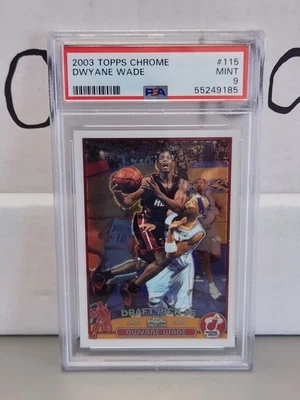 Topps 2003 cromo #115 Dwyane Wade PSA 9 Foto 1 de 2