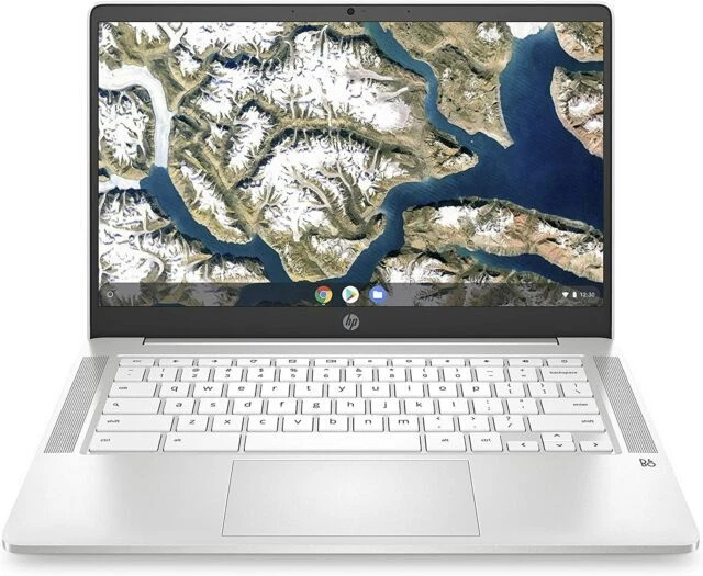 HP 14a-na0020nr 14 inch (32GB, Intel Celeron, 1.10GHz, 4GB) Chromebook - White - 9PG29UA