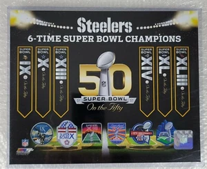 Pittsburgh Steelers, foto 6 volte campioni del Super Bowl 2015 (dimensioni: 8" x 10") - Foto 1 di 9