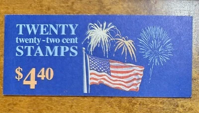 U.S. SCOTT #BK156 Booklet of 22¢ FLAG & FIREWORKS STAMPS MNH - Image 1 of 2
