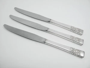 3 pcs Oneida Community Coronation Modern Hollow Dinner Knife Silverplate 9.5 In - Picture 1 of 3