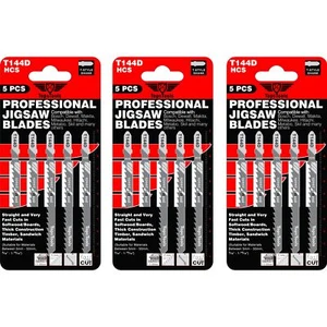TopsTools Jigsaw Blades T144D Fast and Straight Cut For Wood Dewalt Bosch 15 - Picture 1 of 5