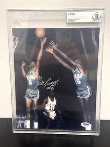 BILL RUSSELL AUTOGRAPH SLABBED 8X10 BECKETT BAS CELTICS HOF STUNNING - Picture 1 of 1