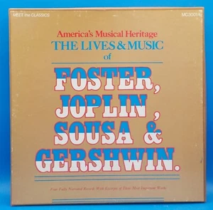 The Lives & Music of Foster, Joplin, Sousa & Gershwin 4xLP Box Set BS2 - Picture 1 of 7
