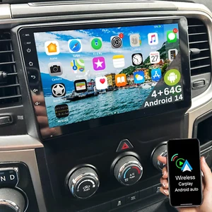 For 2014-18 Dodge Ram 1500 2500 3500 Android 14 Carplay Car Stereo Radio GPS 64G - Picture 1 of 13