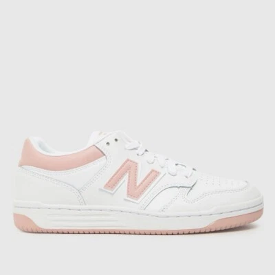 New Balance BB 480 Women's Sneaker Leather White Sport Trainer Size 7 RRP £90