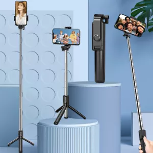 Extendable Wireless Bluetooth Shutter Selfie Monopod Stick for iPhone Samsung - Picture 1 of 12