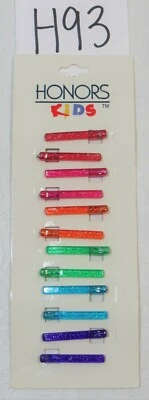 Pinzas de horquillas para cabello de niña brillo multicolor 12 piezas. Nuevo vintage Foto 1 de 4