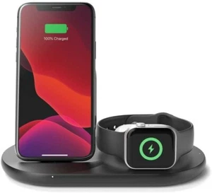 Belkin 3 in 1 Wireless Charger Boost Charger 7.5W - For Apple/Android - No Box - Picture 1 of 10