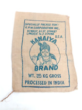 Kanaiya Brand Burlap Sack 25kg India Dal Parivar Moong Dal Advertising Bag #1
