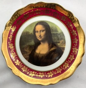HERMOSOS PLATOS DE PORCELANA DORADA LIMOGES MONA LISA 4,5" PINTADOS A MANO Excel. - Imagen 1 de 4