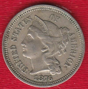 1876 3 Cent Nickel - Picture 1 of 2
