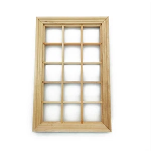 Accesorios en miniatura hágalo usted mismo en miniatura muebles para casa de muñecas con ventana de 15 paneles 1:12 - Imagen 1 de 4