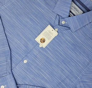Charles Tyrwhitt Long Sleeve Button Up Shirt Men's 15.5/36 Blue Slim Fit NWT - Picture 1 of 9