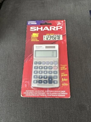Sharp 8 Digit Pocket Calculator (EL240SAB) Back To School - Image 1 of 4