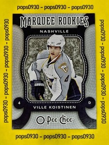 Ville Koistinen, Nashville Predators, 2007, O-Pee-Chee, Marquee Rookies, #564