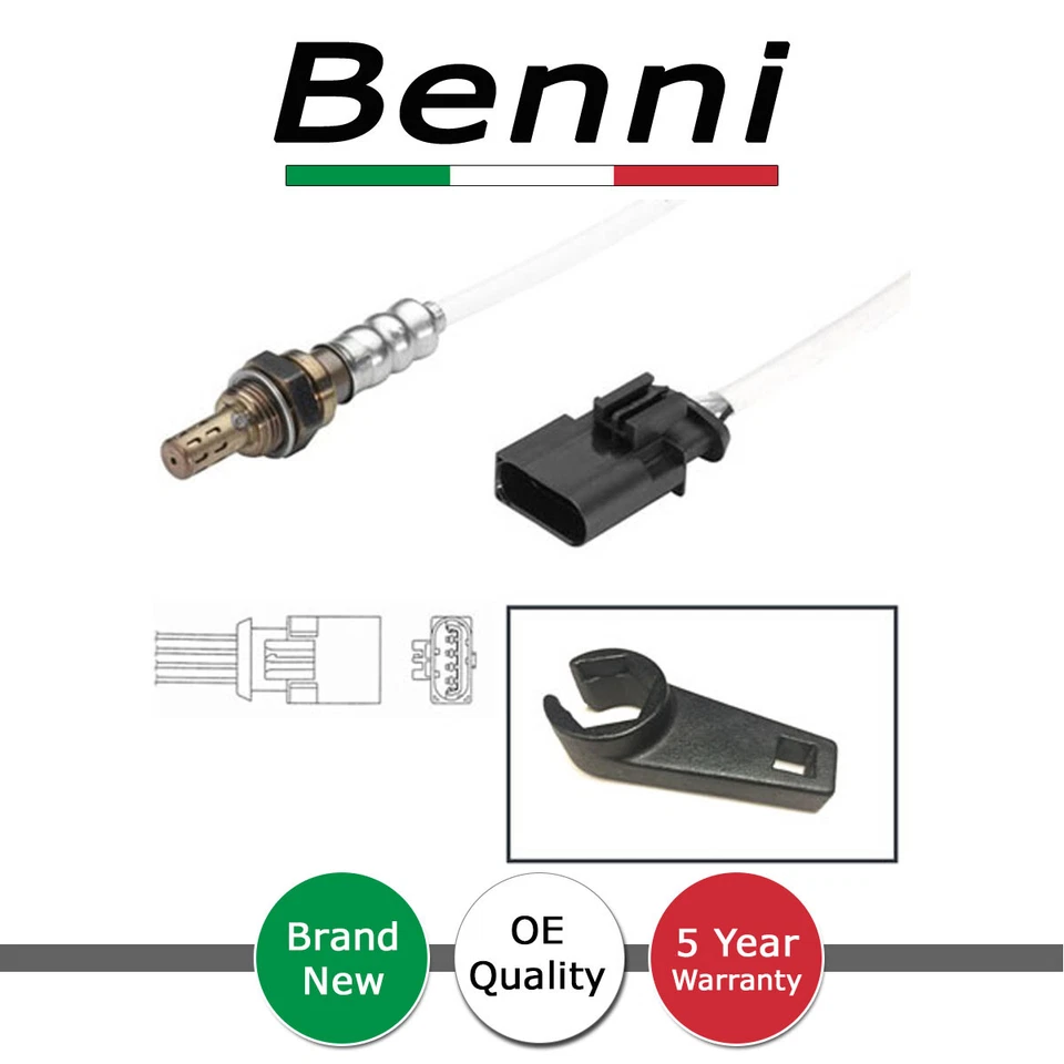 Sensore Lambda + Strumento Raccordo Anteriore Benni Adatto a Rover 75 45 MG MG ZT MG ZS 4 Fili - Immagine 1 di 1