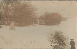 PRIVATE RP POSTCARD 1907 ADVENTURES IN THE SNOW WAKEFIELD DUBLIN -LONG DISCOURSE - Picture 1 of 3