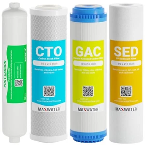 4 Stage Reverse Osmosis FULL Replacement Water Filter Kit with 50 GPD Membrane - Picture 1 of 6