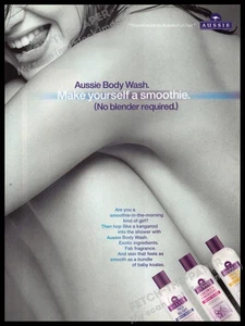 Aussie 2010s Magazine Print Advertisement 2015 Body Wash Bare Skin - Picture 1 of 1