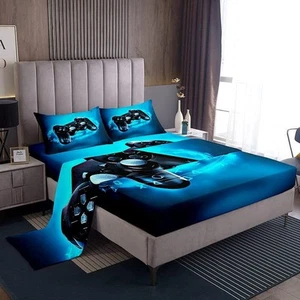 Gamer Bedding Set King Size for Boys Kids Bed Sheet Set Gaming Video Game She... - Picture 1 of 6