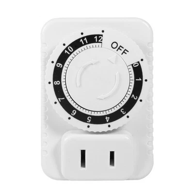 1Pc 12 Hour Electrical Mechanical Time Wall Plug Switch Digital Countdown - Image 1 of 4