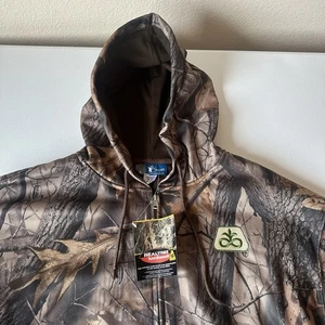 Vintage New With Tags Realtree Hardwoods Size L High Def Camo Hooded Jacket - Picture 1 of 16
