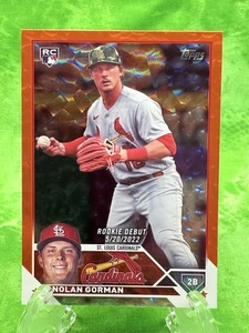 Nolan Gorman RC /299 Orange Foilboard - 2023 Topps Update #US212 Cardinals - Picture 1 of 11