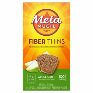 Metamucil Fiber Thins Help Promote Digestive Health Apple Crisp 24 Ct 6 Pack - Picture 1 of 6