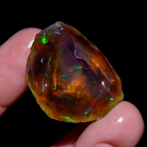 Large Opal Rough 49.00 Carat Natural Ethiopian Oil Opal Raw, Fire Opal Gemstone - Picture 1 of 5
