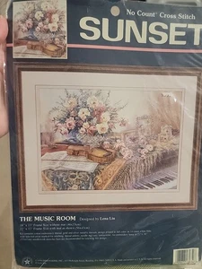 Sunset No Count Cross Stitch The Music Room Lena Liu 1996 - Picture 1 of 3