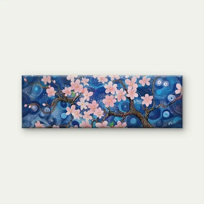 Panoramic Japanese-Inspired Cherry Blossom Canvas Print Wall Art Home Decor - Image 1 of 4