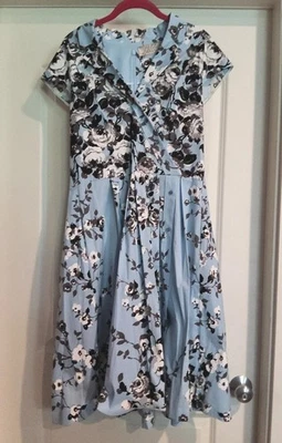 Lela Rose - Vestido Acampanado Estampado Floral Azul - XL Foto 1 de 4