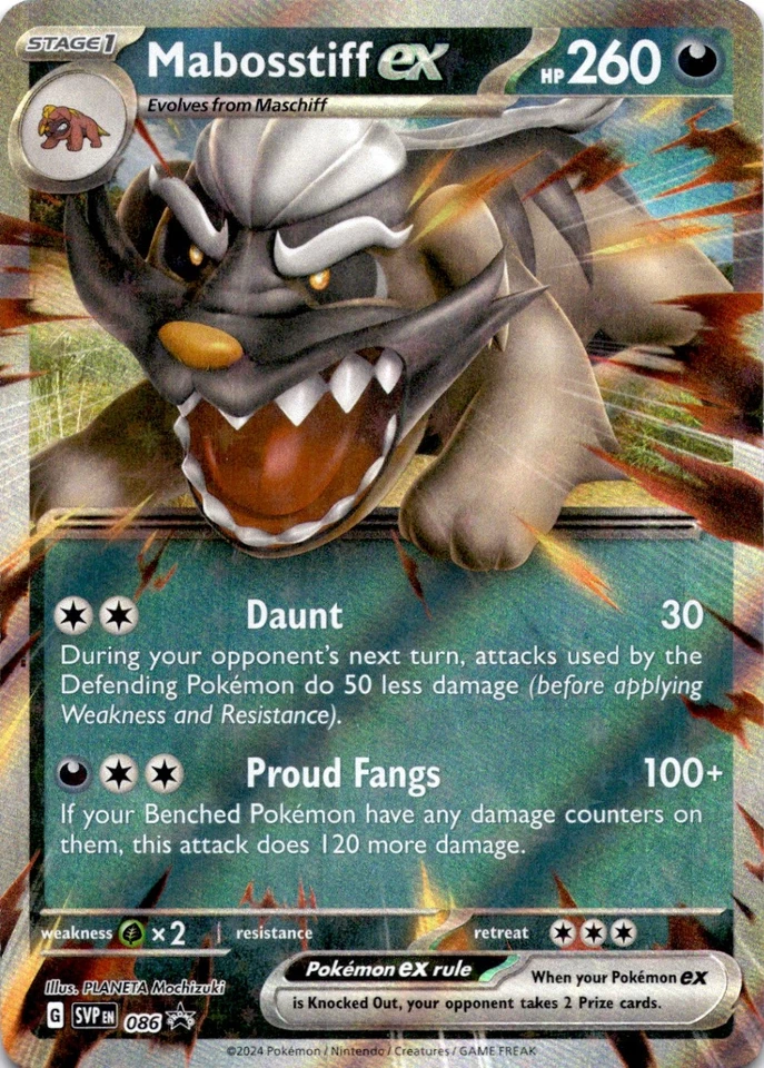 Mabosstiff ex SV: Scarlet & Violet Promo Cards 086 Promo Holo Pokemon - Image 1 of 2