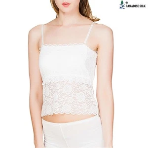 100% Silk Knit Women's Long Tube Top With Removable Strap - Picture 1 of 6