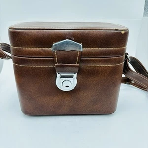 Vintage Camera Bag JC Penny Brown Faux Leather - Picture 1 of 16