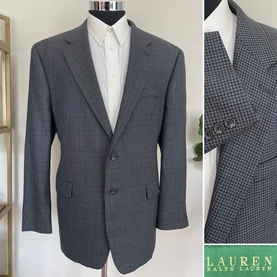 Chaqueta Abrigo Deportivo Ralph Lauren Para Hombres Dos Botones Lana Tweed Talla 46R Foto 1 de 4