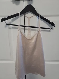 Rachel Zoe Satin Spitzenbesatz Camisole Top Größe XS Beige  - Bild 1 von 9