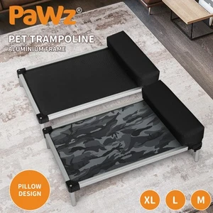 Pawz Pet Trampoline Elevated Raised Dog Bed Aluminium Frame Heavy Pillow Large - Picture 1 of 80