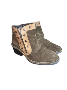 Fly London Duke Marrón Gamuza Cuero Envejecido Botines Inclinados Talla EU40/US8.5 - Imagen 1 de 10