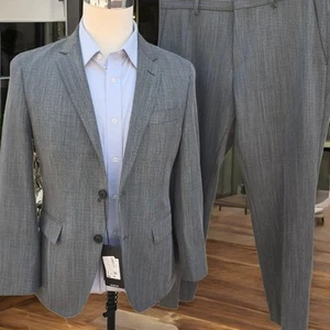 New Hugo Boss Suit 38s 33x28 Preformance Tech Summer Suit P Huge Nailhead $795 - Picture 1 of 24