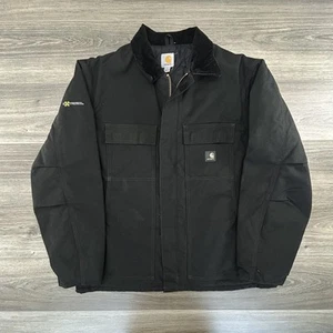 Carhartt Extremes Jacket Mens Large Black C55 Arctic Quilt Lined Workwear Coat - Picture 1 of 7