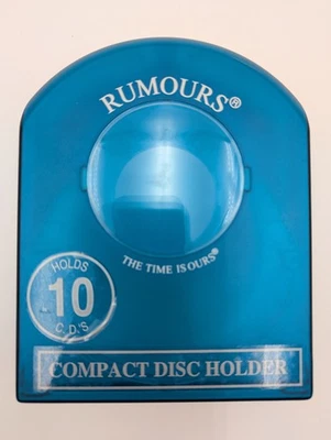 Estuche con soporte para CD Rumours translúcido azul transparente cubierta rígida 10 discos de colección Y2K Foto 1 de 4
