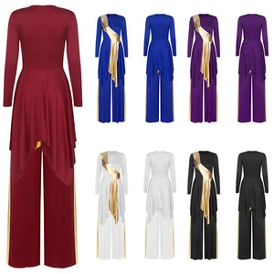 Damen Tanzkleidung Lob Kleid asymmetrisch Sets 2-teilig Outfits Tanz unregelmäßiger Saum - Bild 1 von 69